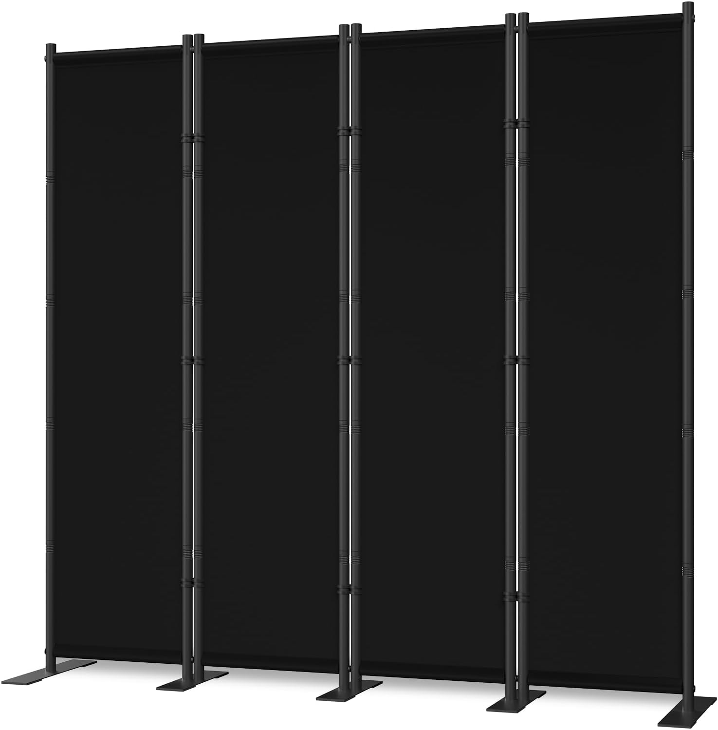 Black 4 Panel 6FT Folding Freestanding Privacy Room Divider Screen