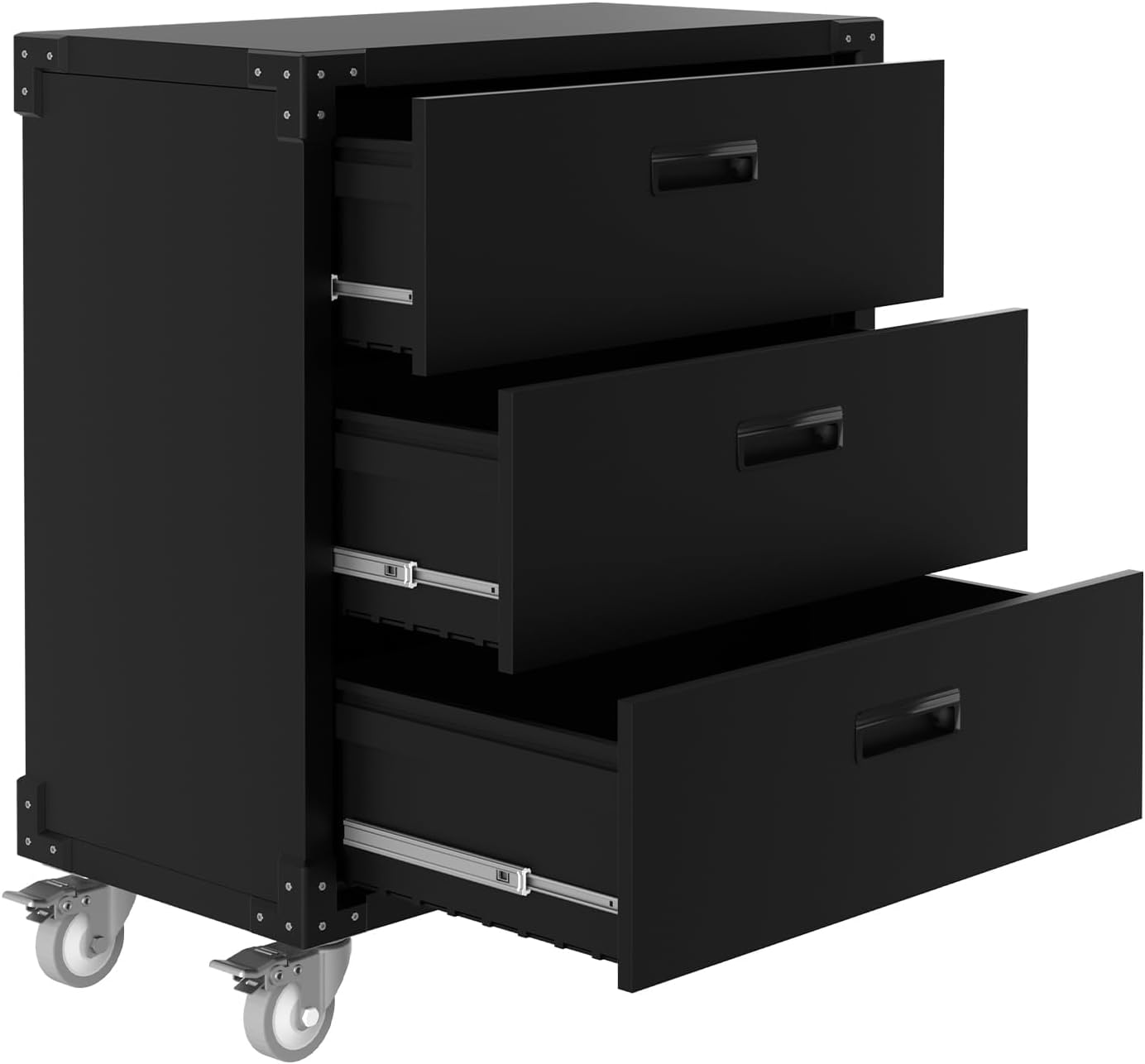 3-Drawer Heavy Duty Rolling Metal Tool Cabinet Mobile Storage for Garage Workshop Basement