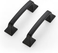 5Pack Matte Black 3in Square Arch Cabinet Drawer Pulls Hardware