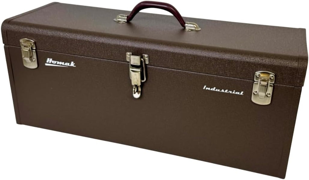 Homak 24-Inch Industrial Steel Toolbox, Brown Wrinkle Powder Coat
