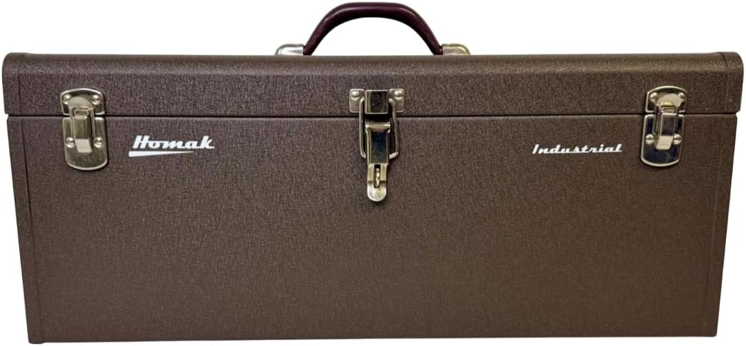 Homak 24-Inch Industrial Steel Toolbox, Brown Wrinkle Powder Coat