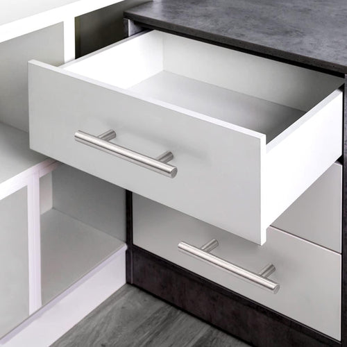 30Pack Brushed Nickel T-Bar Cabinet Pulls 3in Hole Center 5in Total Length