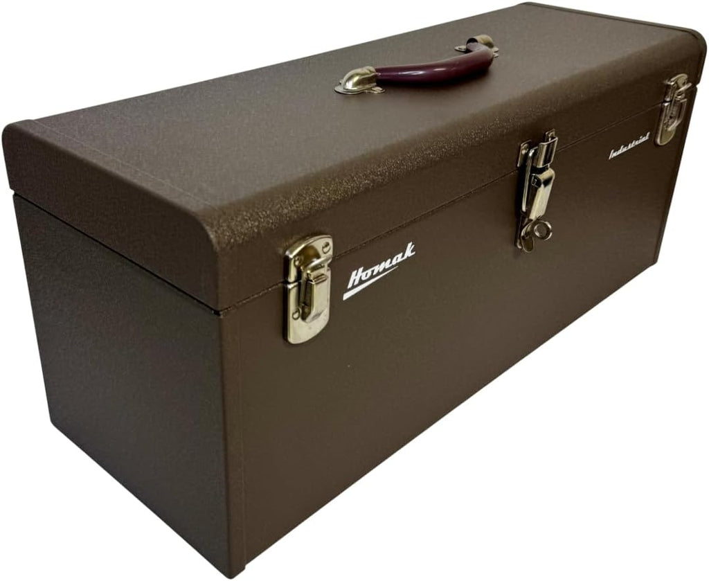 Homak 24-Inch Industrial Steel Toolbox, Brown Wrinkle Powder Coat
