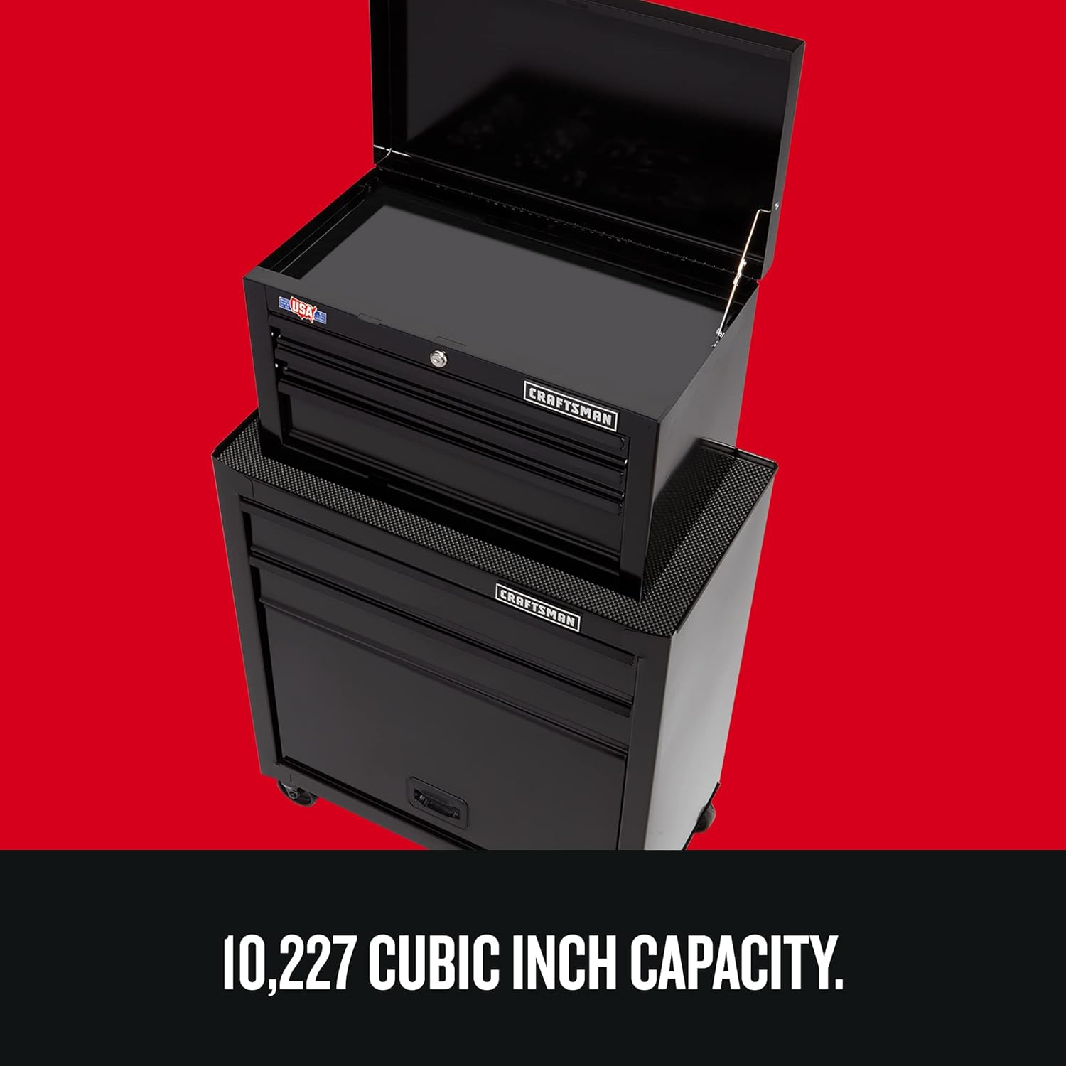 Black 26in 5-Drawer Rolling Tool Chest Combo with Drawer Liner