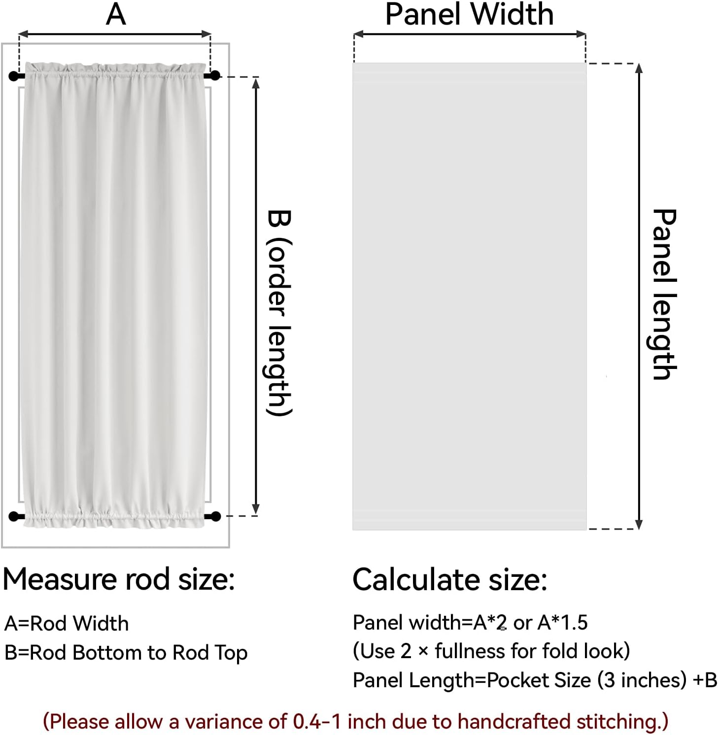Greyish White Rodless Self-Adhesive French Door Curtain 25×72in Light Filtering 1 Panel