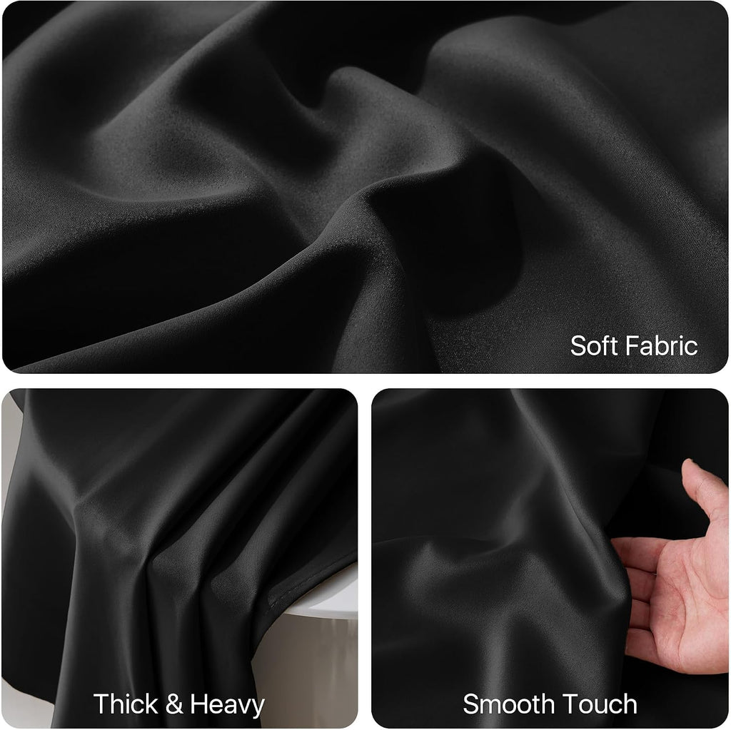 Black 26×72in 100% Blackout French Door Curtain Thermal Privacy Sidelight Drape 1 Panel