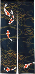 Japanese Style Nishiki Carp Printed Noren Doorway Curtain Pattern1