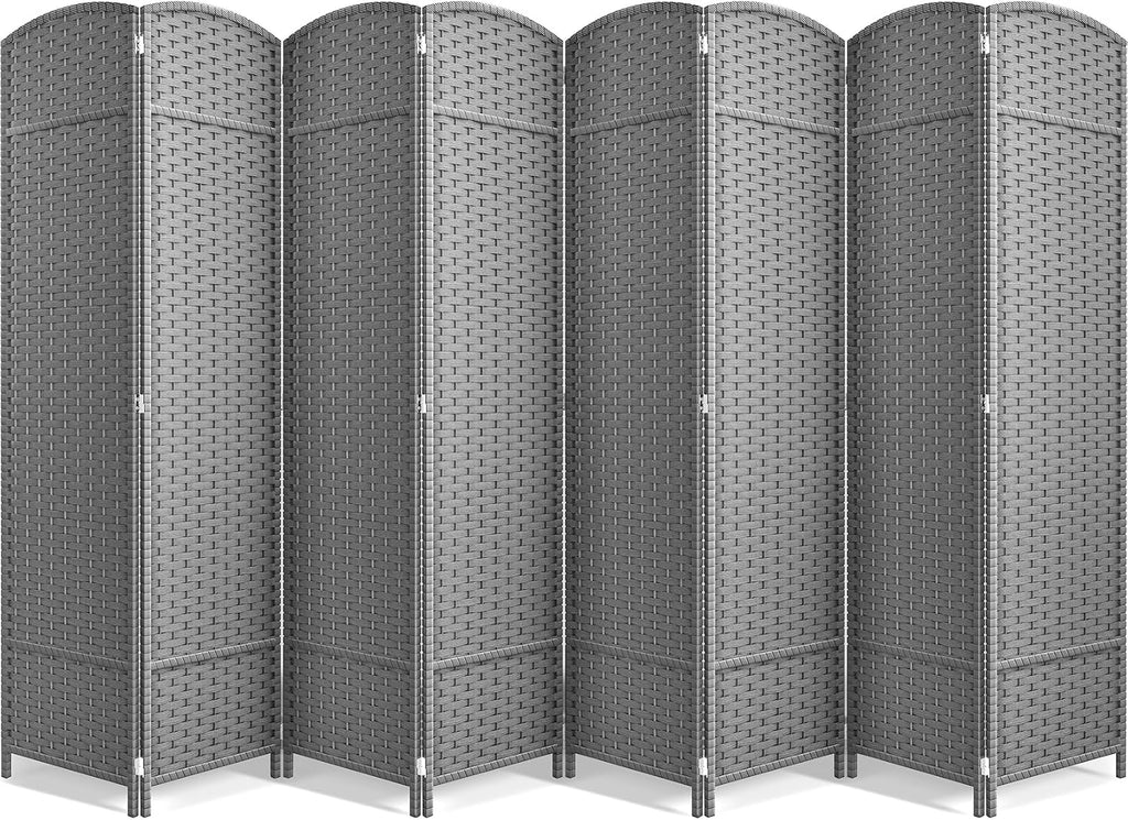 8 Panel 6FT Hand-Woven Mesh Double Hinged Privacy Room Divider
