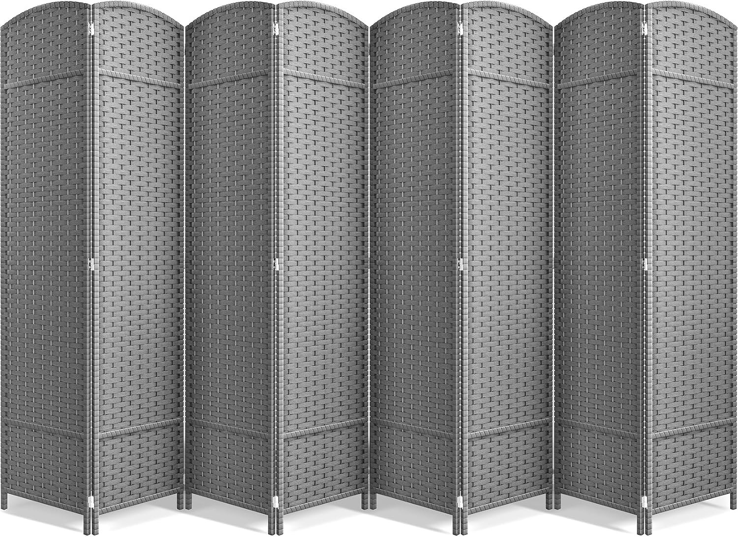 8 Panel 6FT Hand-Woven Mesh Double Hinged Privacy Room Divider